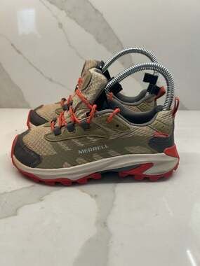 Merrell Kids' Moab Speed 2 Low Waterproof Hiking Shoes, Coyote